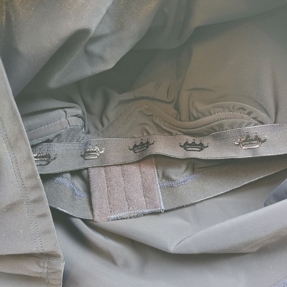 Kathleen Kirkwood Swim Tank Top 1X Sleeveless White Trim NEW QVC Navy - Picture 7 of 16